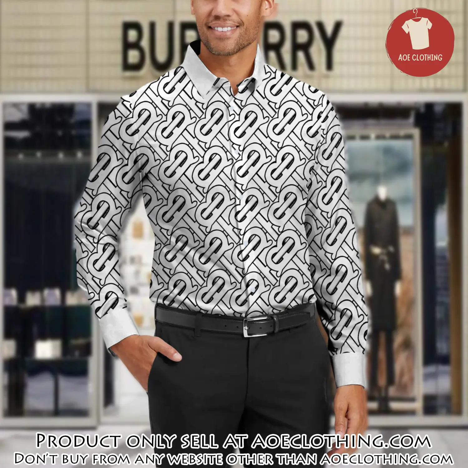 Burberry long sleeves button down shirt for elegant men lsb1015 aoe2345728